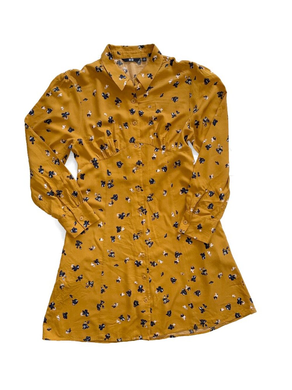 Uniqlo Floral Button Front Shirt Dress - Picture 2 of 8